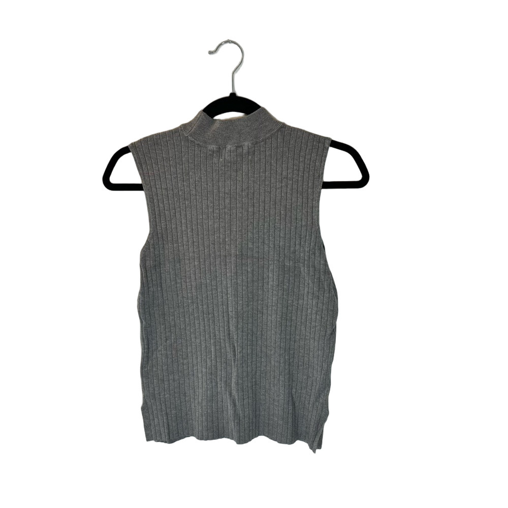 Gray Ribbed Wide-Leg Pants - Picture 8 of 8
